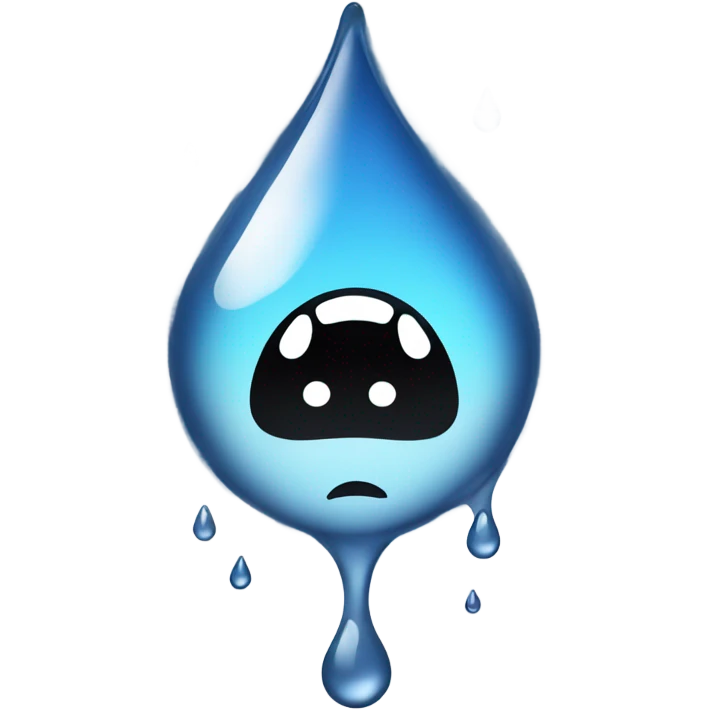 Water drops, but white emoji