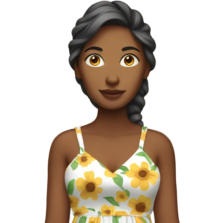 Woman in sundress emoji