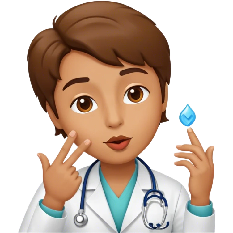doctor blowing a kiss emoji