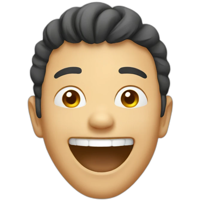 Laughing Asian emoji