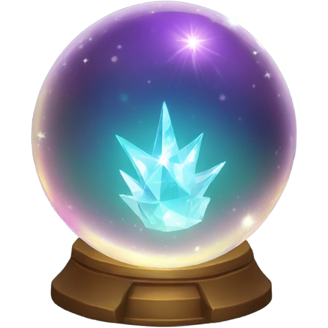 glowing crystal ball with sparkles emoji