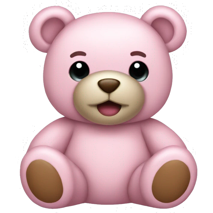 Light pink teddy beat emoji
