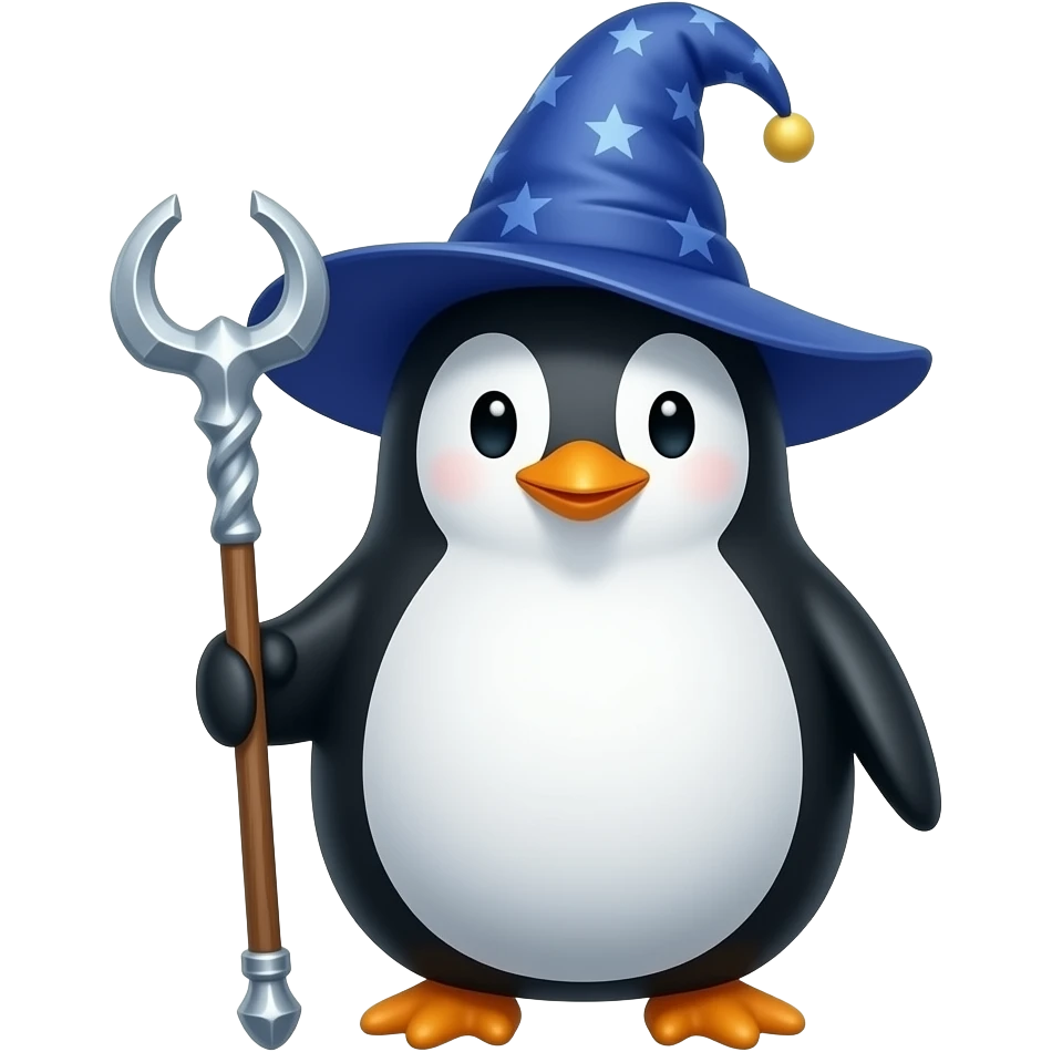 Penguin Wizard emoji