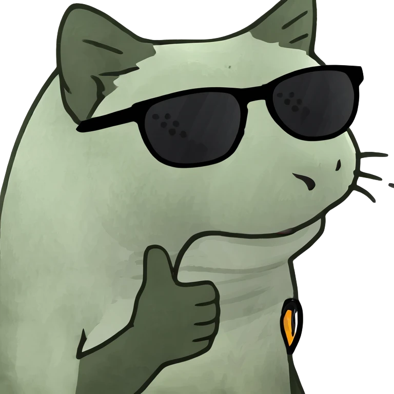 Cat with sunglasses emoji