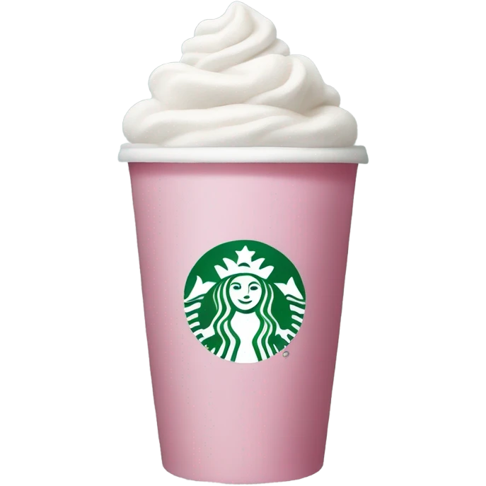 starbucks cup pink drink with cold foam emoji