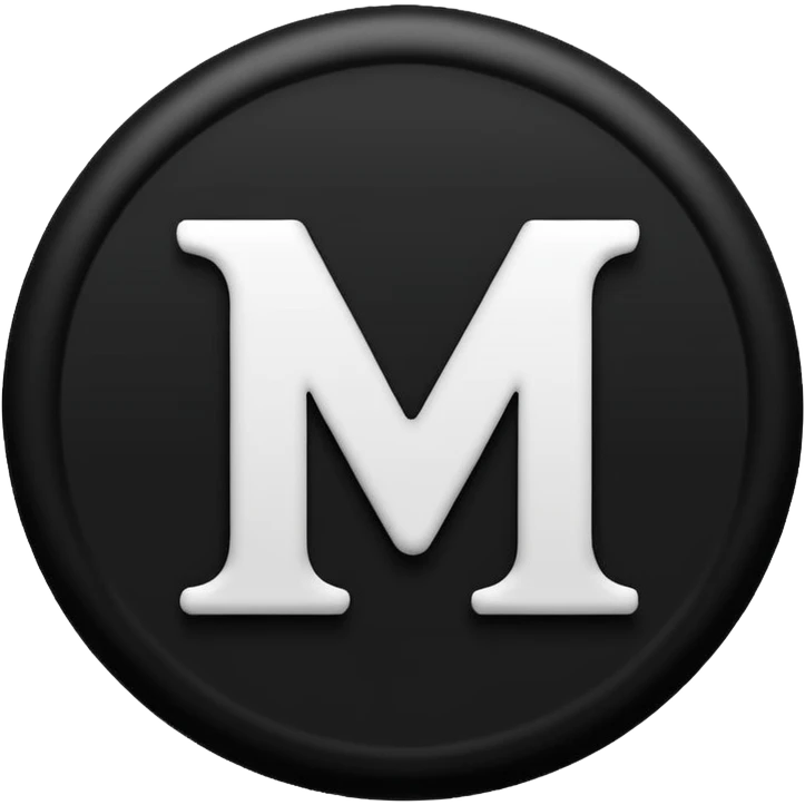 Black circle with “MB” written on in the middle of it. Nothing else no holes or anything. emoji