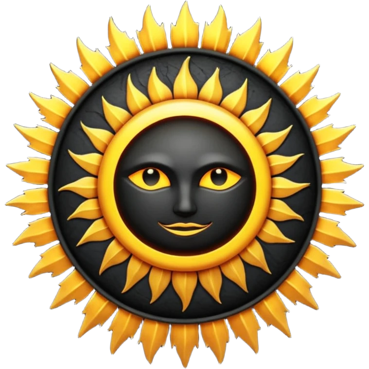 Gothic sun without face emoji