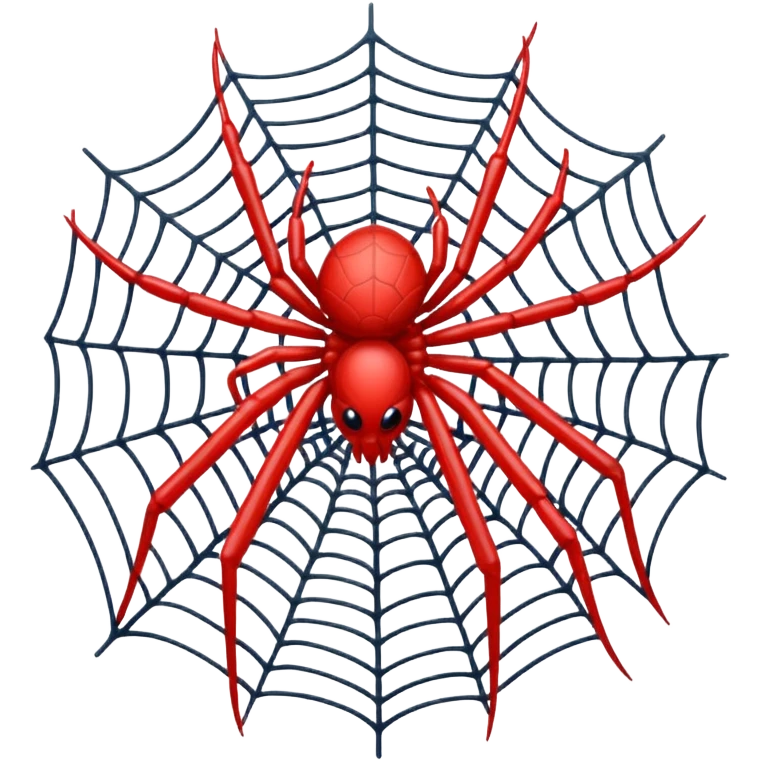 simple Red spider web, no spider just the web emoji