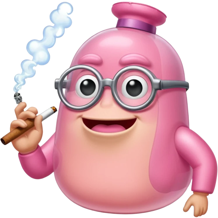 Bubble bass smoking weed emoji