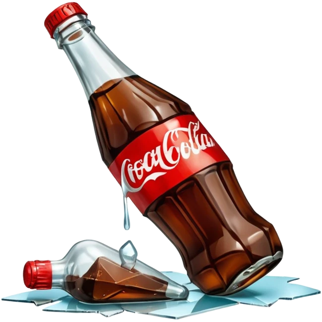 broken bottle of coca cola emoji
