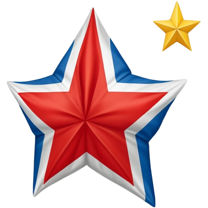 Bandera gallega con una estrella roja en el medio emoji