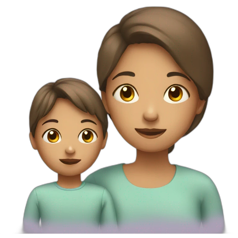 child with mother emoji