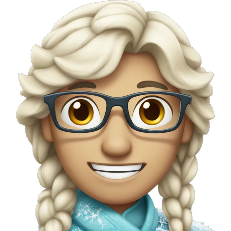 frozen wearing glasses emoji