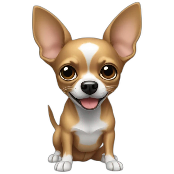 chihuahua NEGRO gritando emoji