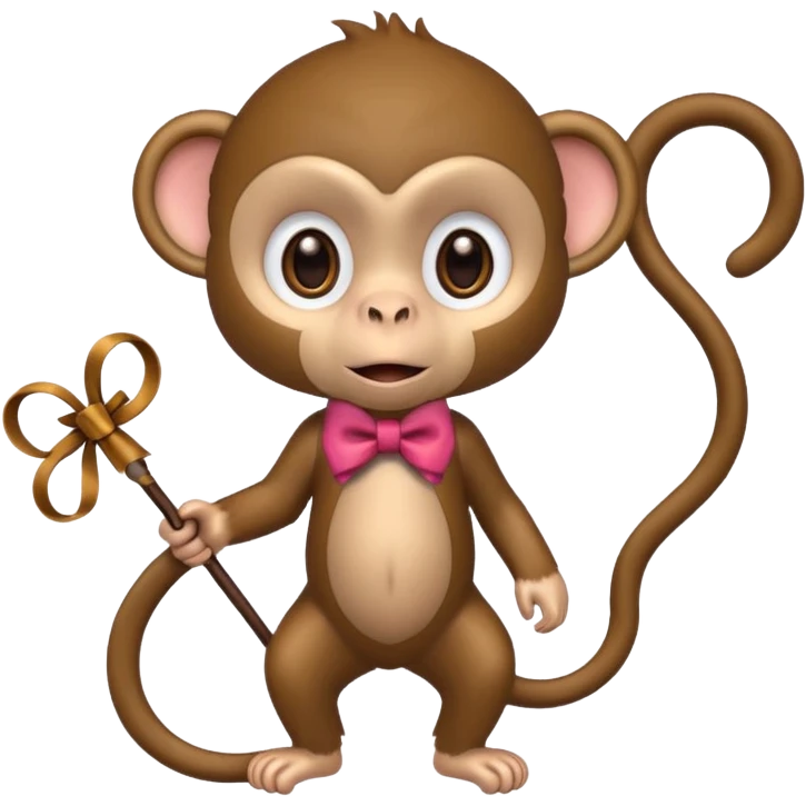 Monkey with a bow emoji