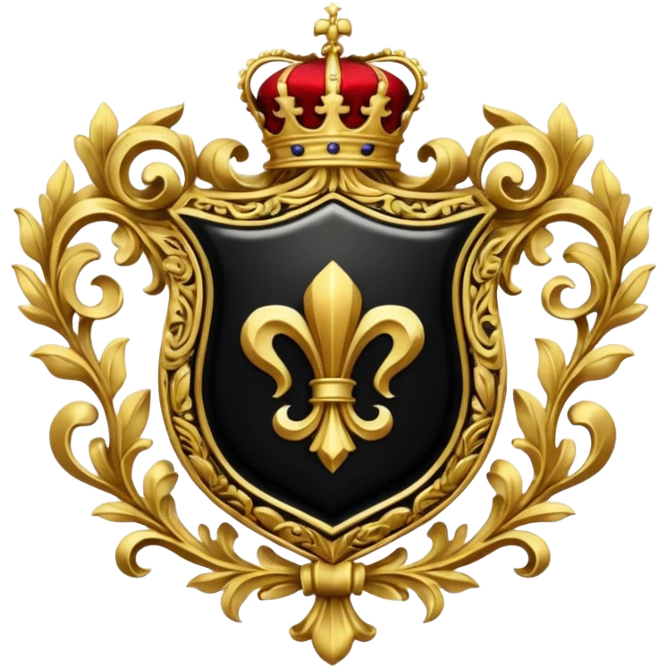 royal crest black and gold emoji