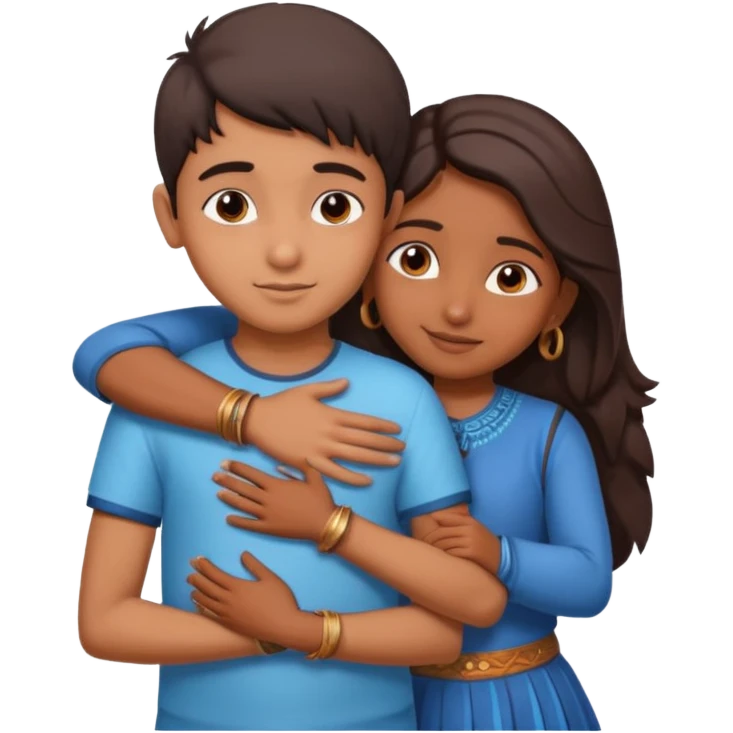 indian boy hugging indian girl from behind... boys hand down near navel of girl emoji