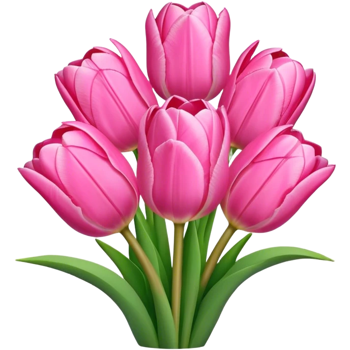 Bouquet of pink tulips emoji