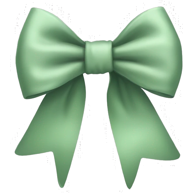 sage green bow emoji