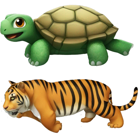 A turtle and a tiger combined emoji