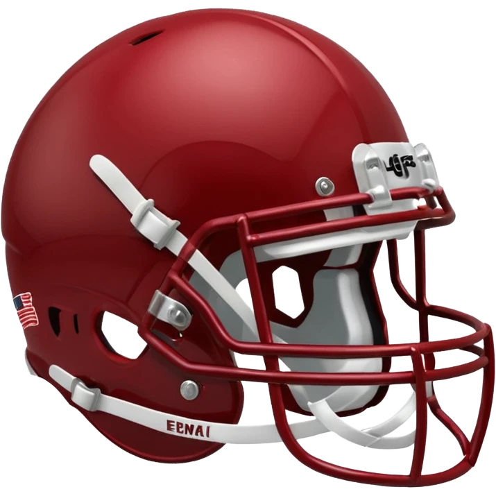 college football player helmets dark red  emoji