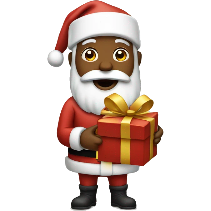 Santa holding a gift emoji