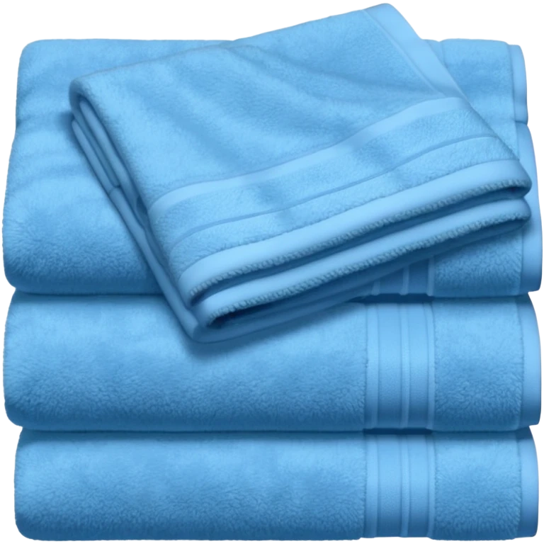 blue hotel room towel emoji