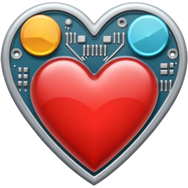 computer chip themed heart emoji