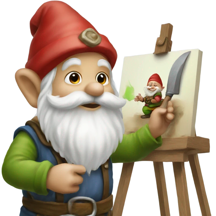 gnome painting a gnome emoji