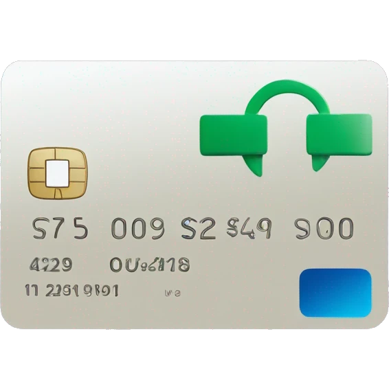 Debit card with a plus next to it emoji