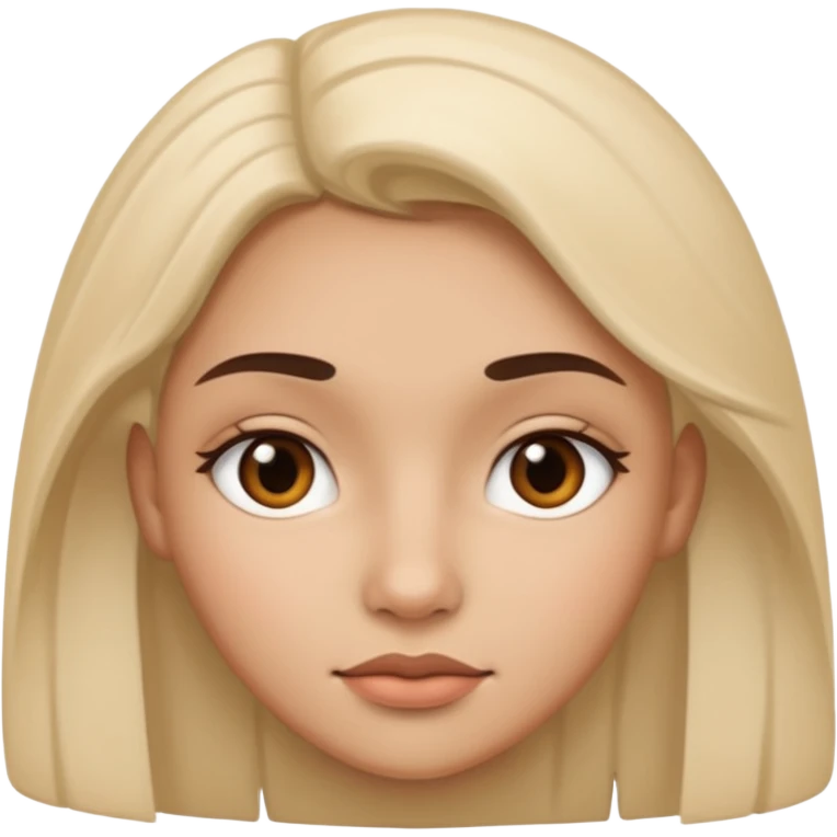 racially ambiguous female face emoji
