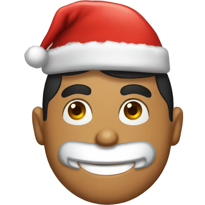 cristiano ronaldo with a christmas hat emoji
