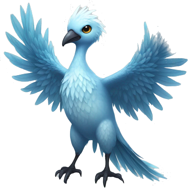 Fantasy ice bird full body emoji
