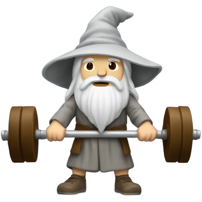 Gandalf lifting weights  emoji
