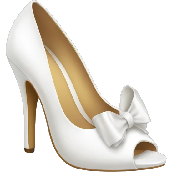 white heels with bow emoji