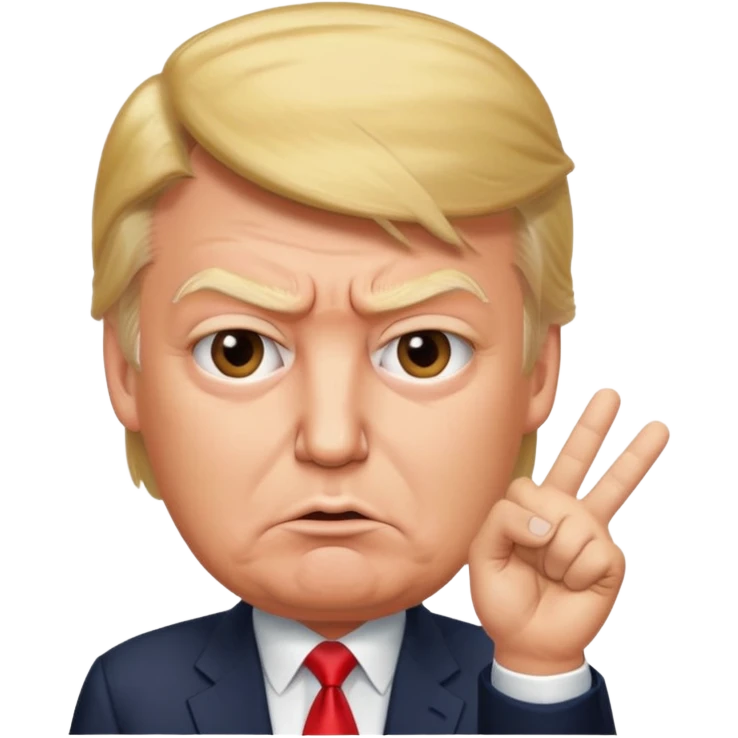 donald trump doesn't agree. and he shows it with gesture  emoji