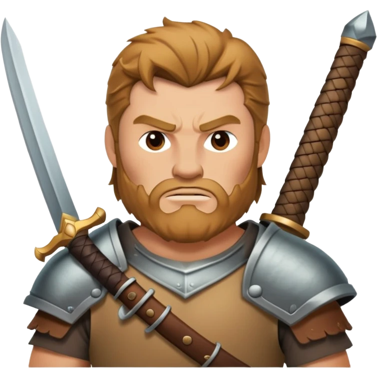 Beowulf Norse warrior hero with sword emoji