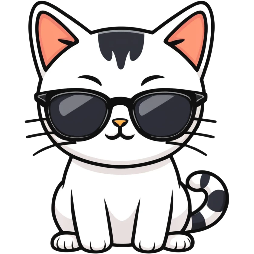 Cat with sunglasses emoji