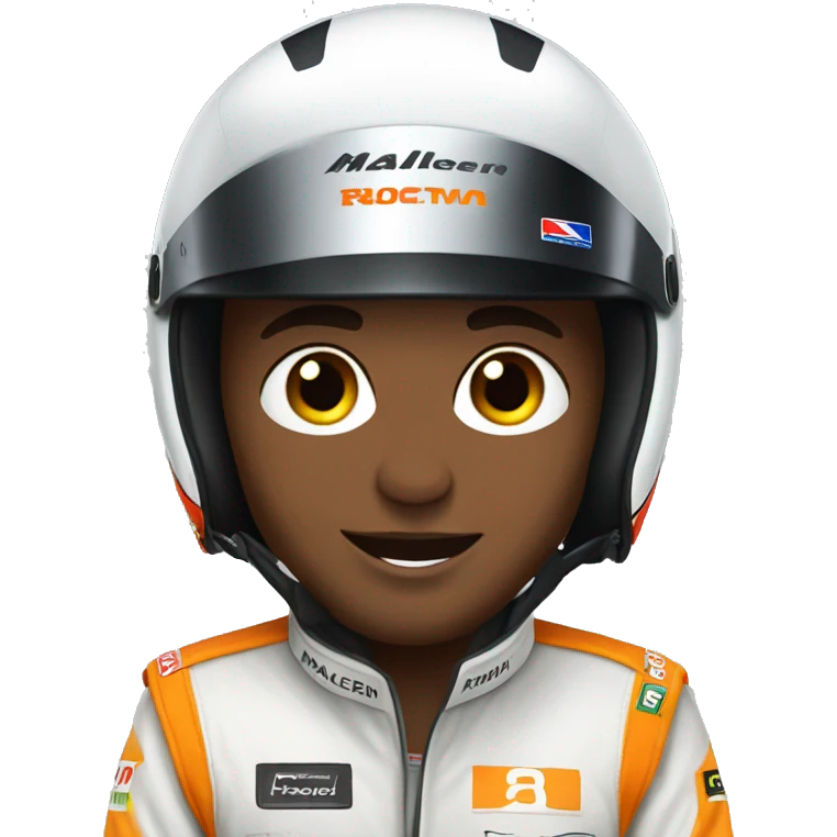 mclaren racecar driver emoji