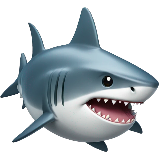 Shark with a top h emoji