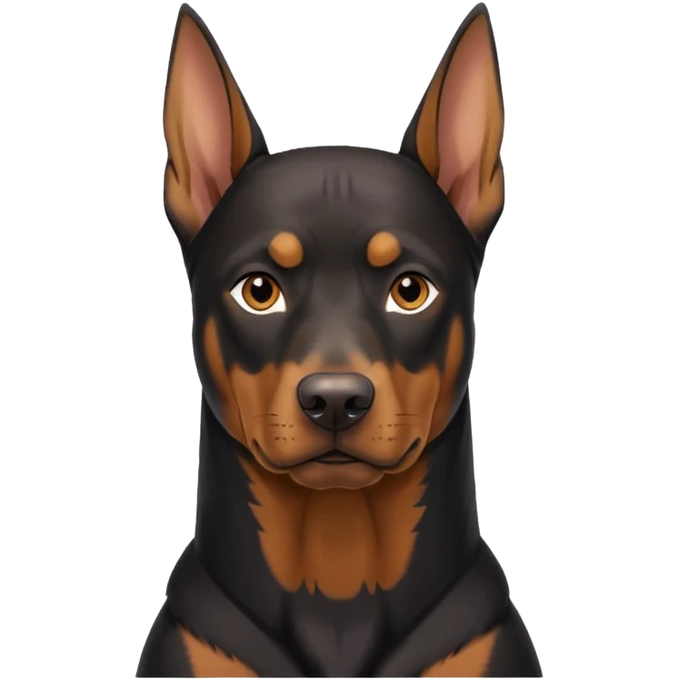 Dobermann no cropped ears emoji