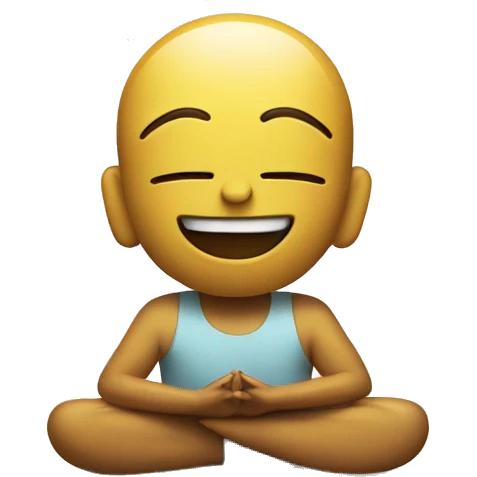 Smiley and namaste  emoji
