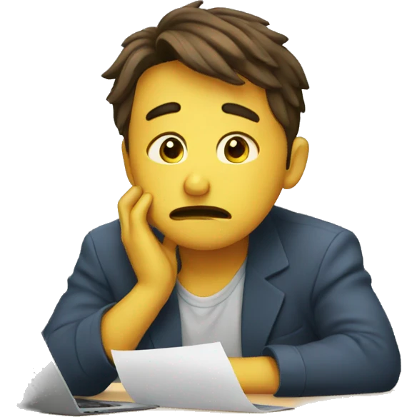 sad at work emoji