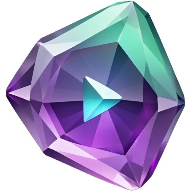 Alexandrite shaped Youtube play button emoji