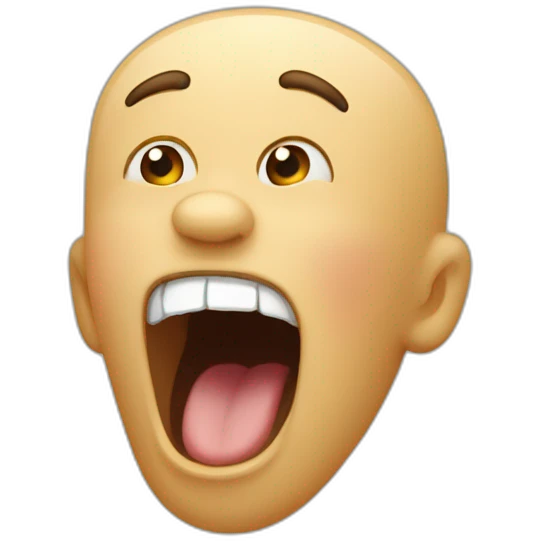 Yawning and stretching  emoji