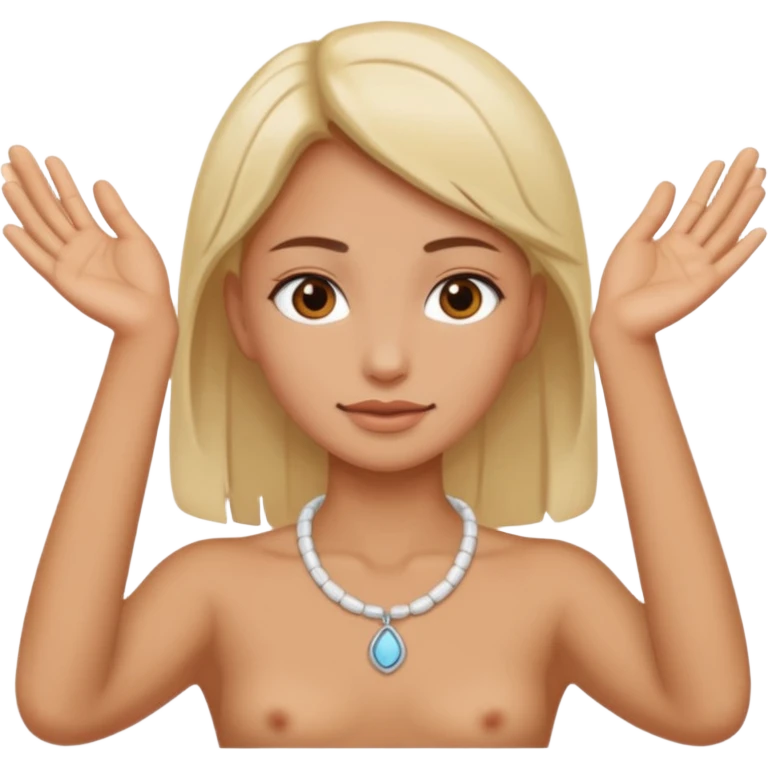 hands around neck emoji