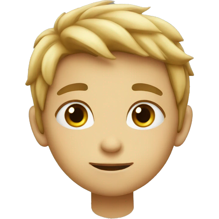 Cute boy thinking  emoji