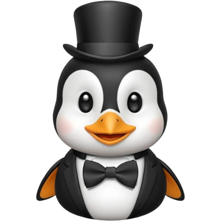 cartoon penguin, simple emoji
