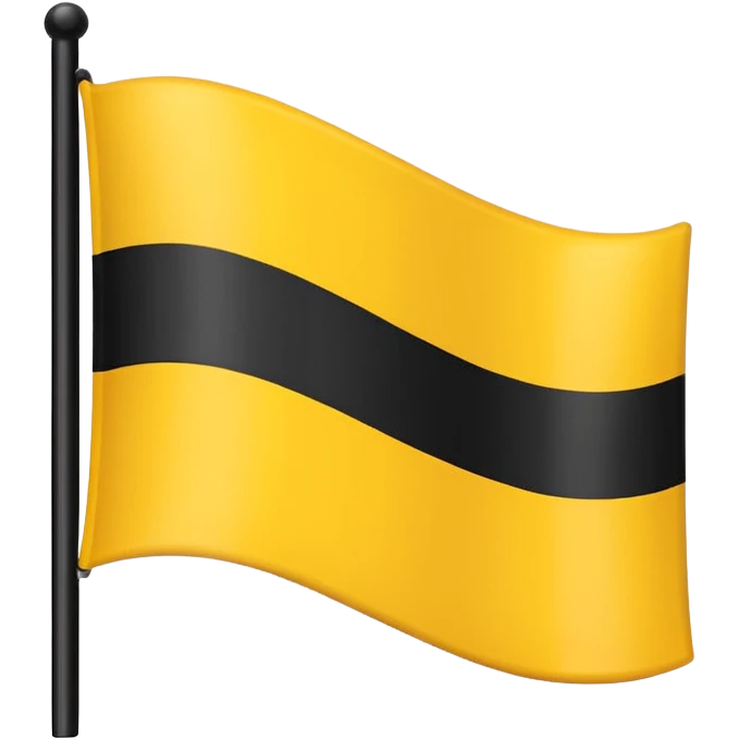 Create 2 yellow lined and 1 black lined flag emoji and put black line between yellow lines emoji