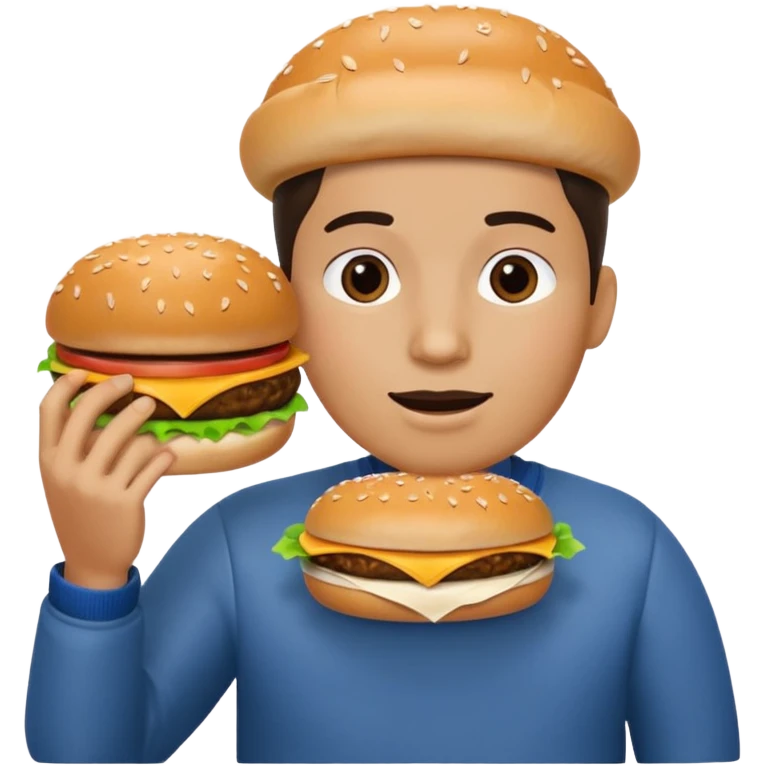 comiendo hamburguesa emoji